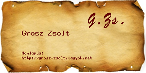 Grosz Zsolt névjegykártya